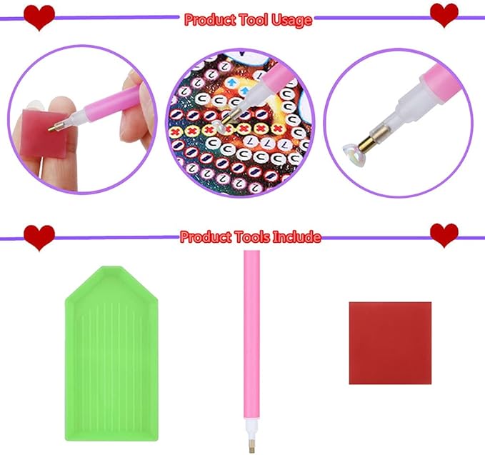 2 Pieces Diamond Painting Leather Passport Holder, DIY Special Shaped Crystal Painting Travel Passport Protective Cover for Boarding Pass, ID Card, Driver's License-20X14CM (AA085-AA220)