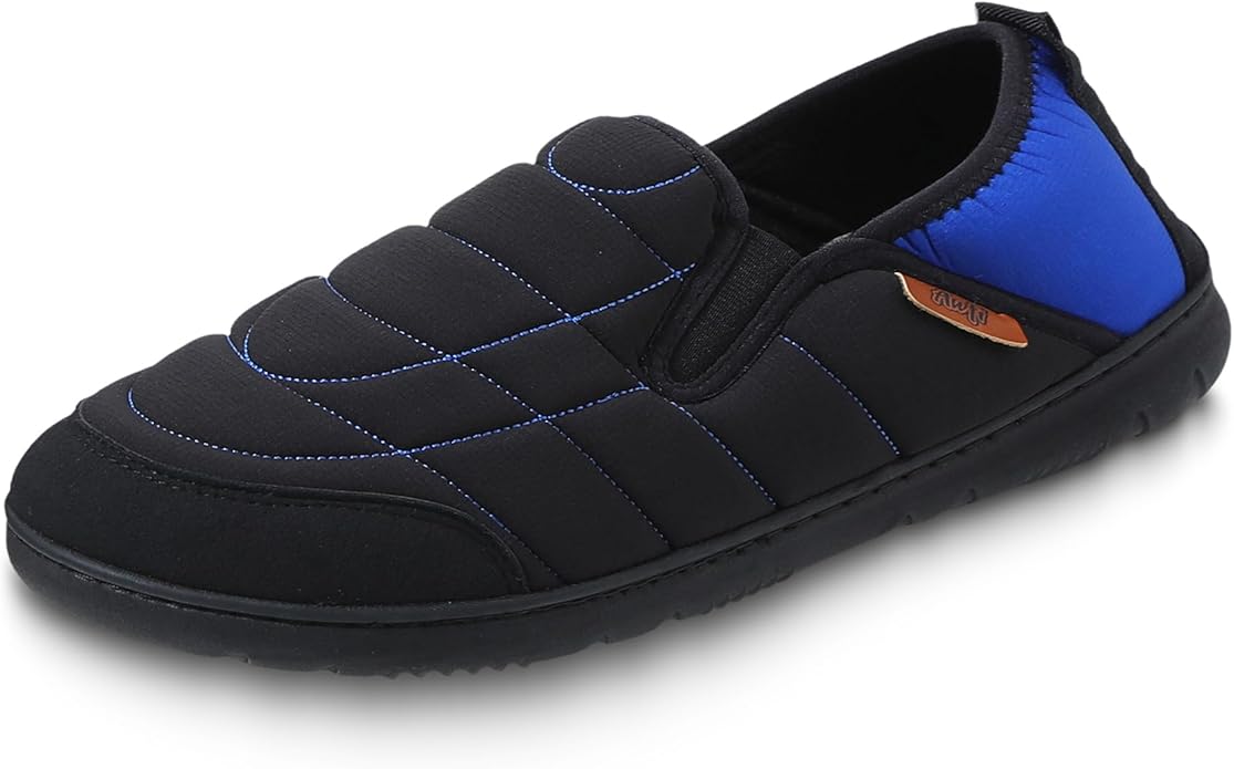 Mens Slip On Slippers Coolmax® Two Tone Comfy Slipper Memory Foam Slippers Indoor Outdoor Men's House Shoes Loafers Camping Slipper Two Styles | Moisture-wicking | Breathable