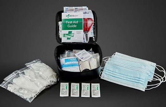 Toyota First Aid Kit with PPE, Face Masks and Bandages, Compact Soft-Sided Case, PT420-00220