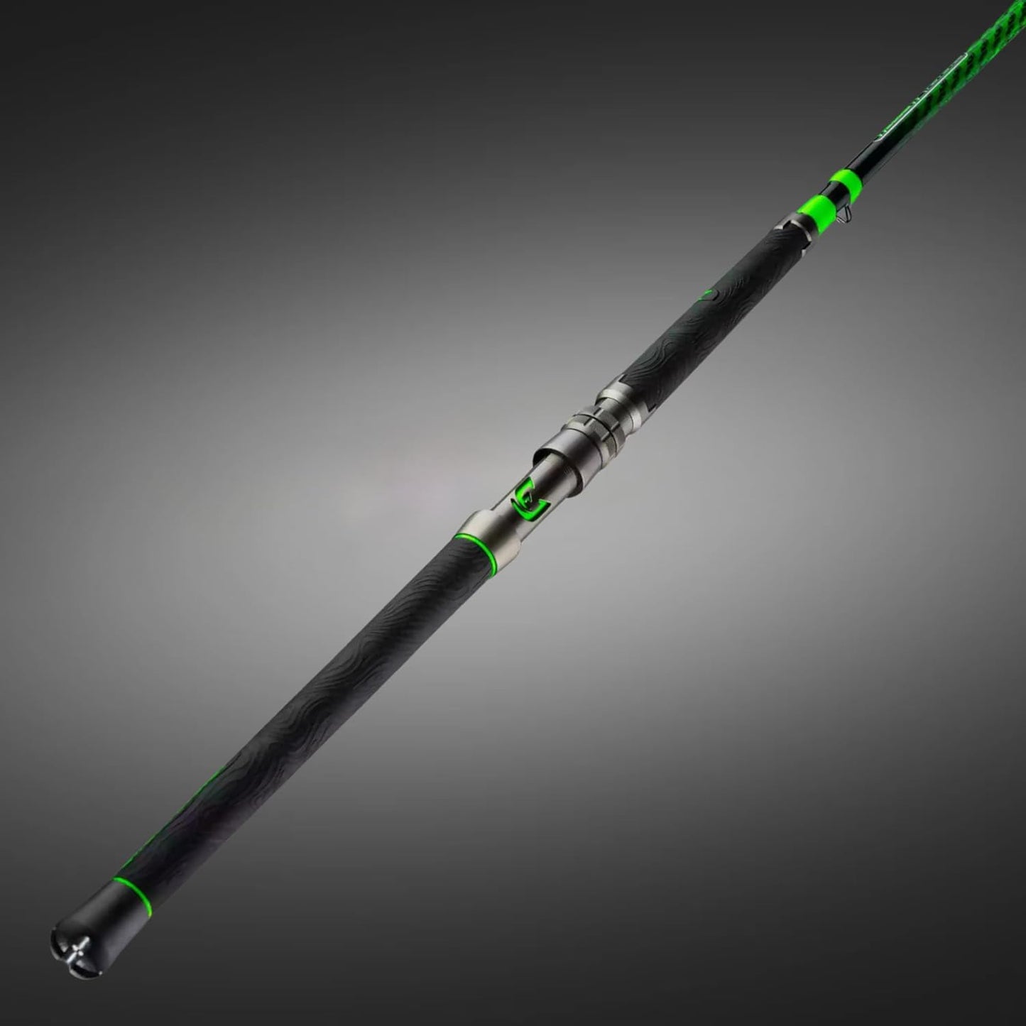 Green Hellcat Revenge Rod Series – Durable, Lightweight Composite Fishing Rod, Non-Slip Silicone Grip, Aluminum Reel Seat, Smooth Casting, Break-Resistant Tip.