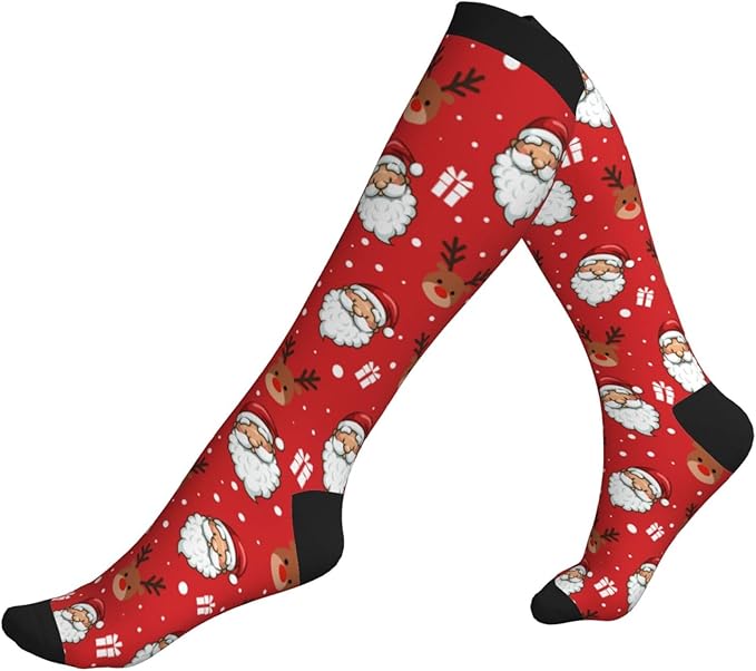 Compression Socks Knee High Circulation Support Socks For Women Men Athletic Running Work Hiking Cycling Travel