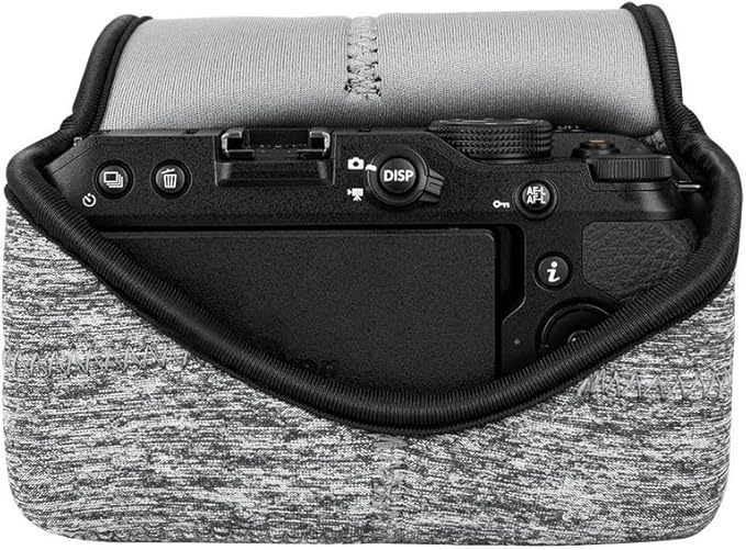 KIWIFOTOS Neoprene DSLR Camera Sleeve Compatible with Fujifilm X-T50 X-T10/X-T20/X-A1/X-A2/X-A3/X-M1 + 16-50mm/18-55mm Lens Olympus E-M10II Canon EOS R50 V Camera Case Pouch