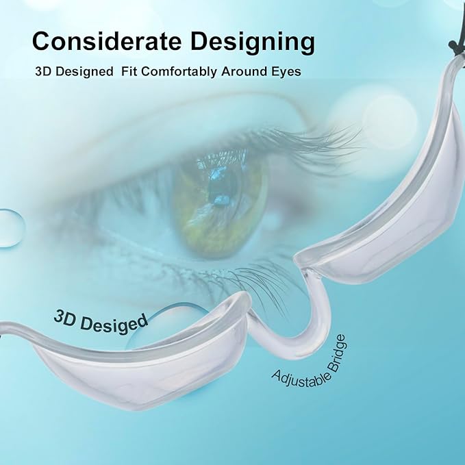 Hydrating Dry Eye Relief Sleep Mask, CPAP Moisture Eye Mask for Sleeping, Best Sleep Eye Mask for Woman Man (Transparent)