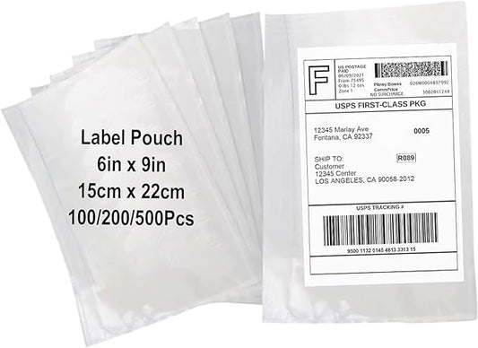 6x9 Packing List Mailing Envelopes Shipping Envelopes Packing List Clear Adhesive Shipping Label Sleeves Shipping Supplies for Small Businesses(1000 Pcs)