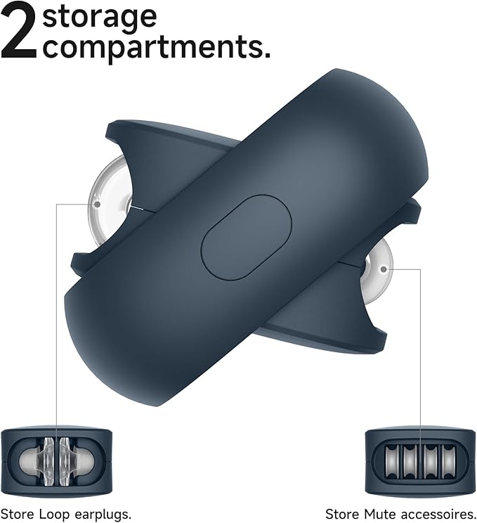 SURITCH Case for Loop Earplugs, Portable Storage Container for Earplugs & Accessories, Blue