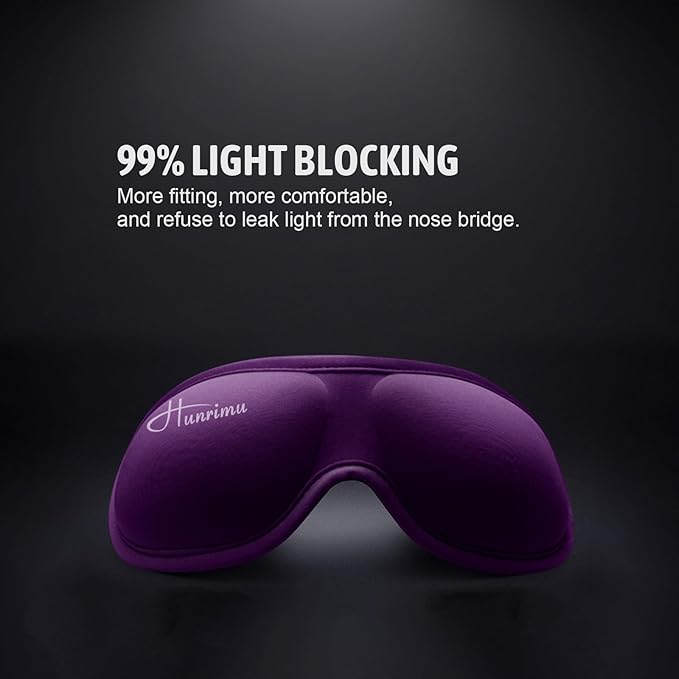Sleep Eye Mask for Women Men, Eye Covers for Sleeping, 3D Sleep Mask for Travel Yoga Nap (Purple)