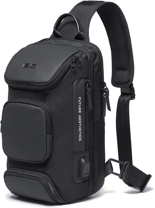 BANGE Sling Bag, Waterproof Crossbody Backpack, Shoulder Bag for Men