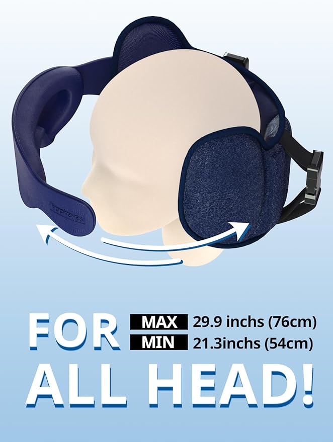 Travel Pillows for Airplanes, Airplane Pillow with Sleep Eye Mask, Comfortable Travel Essentials for Long Flight, Car Trip, 360° Headrest, Royal Blue