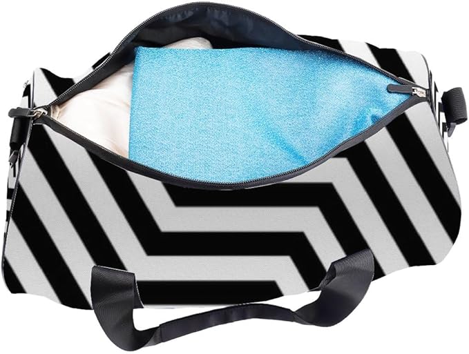 Vintage- Style Geometric Design Foldable Foldable Duffle Bag For Travel Oxford Tote Bags Adjustable Shoulder Strap, Convertible Carry Backpack Retro Gym Bag For Travel Pilates Gym Gear Women