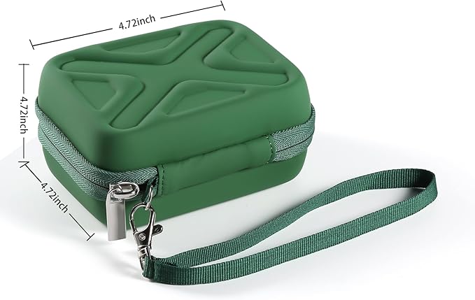 Camera Case for AbergBest 21 Mega Pixels 2.7" LCD Rechargeable HD/Kodak Pixpro/Canon PowerShot ELPH 180/190/Sony DSCW800/DSCW830 Cameras, Travel Carrying Protective Case for Digital Camera - Green