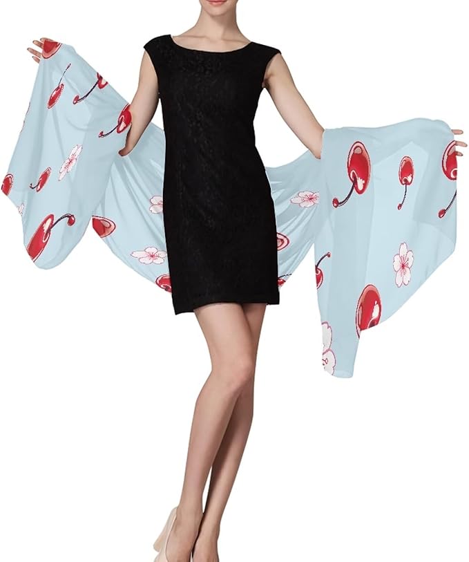 Beach Towel for Women Wen, Quick Dry, Sand Free - Absorbent Compact, Lightweight Beach Bathing Towels for Swimming Pool Camping Medium (202x143cm, 79x56IN) Red Cherry Flower Print