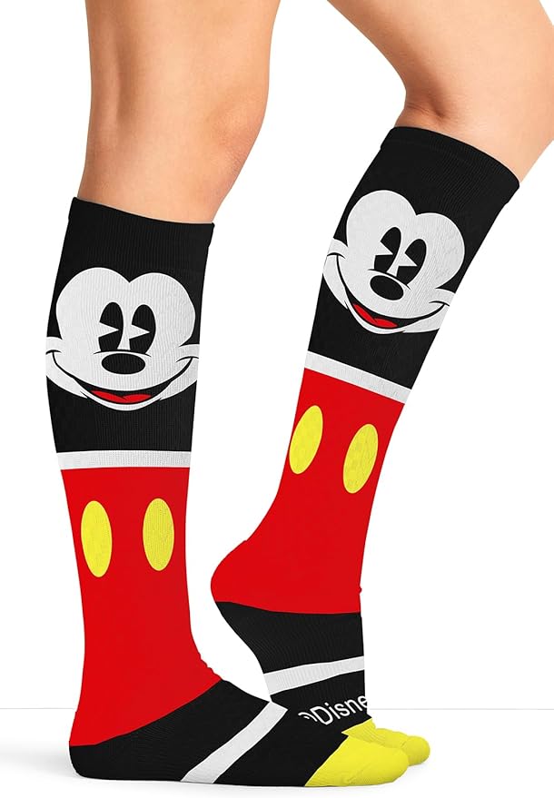 Cherokee Women's 10-15mmHg Compression Socks – Fun Print Knee Highs with Light Support, Soft Feel - PRINTSUPPORT