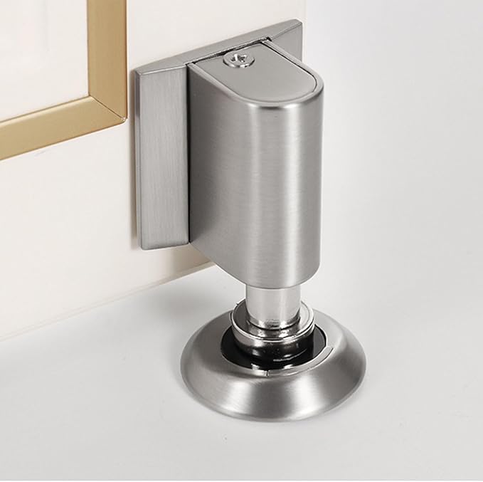 2026 New Door Wedge Stopper, Upgraded Magnetic Doors Stoppers for Bottom of Door, No Drill Invisible Doorstops for Inside Door, Heavy Duty Invisible Door Stop for Both Wall Floor Mounting(1 Nickel)