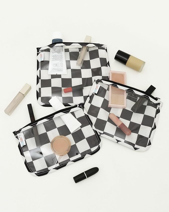 ALVA Diaper Bag Pouches | 3pcs Mess-Proof Travel Toiletry | TSA Approved Toiletry Bag | Cosmetic Makeup Bag Diaper Organizer for Baby and Mom Essentials