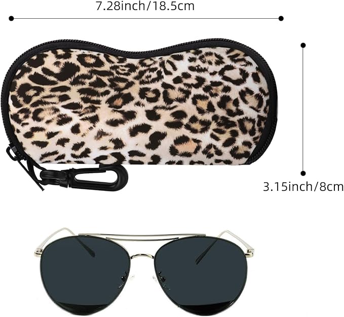 MoKo Sunglasses Soft Case Ultra Light Neoprene Zipper Eyeglass Case for Men Women