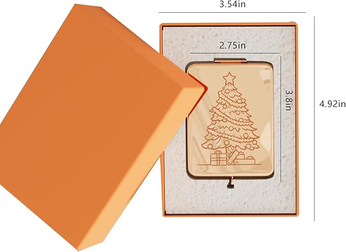 Rose Gold Rechargeable LED Pocket Mirror, 3 Color Dimmable Light 1x/3x Magnifying Compact Travel Makeup Mirror, Portable Folding Handheld Lighted Purse Mirror for Women Christmas Stocking Stuffer Gift