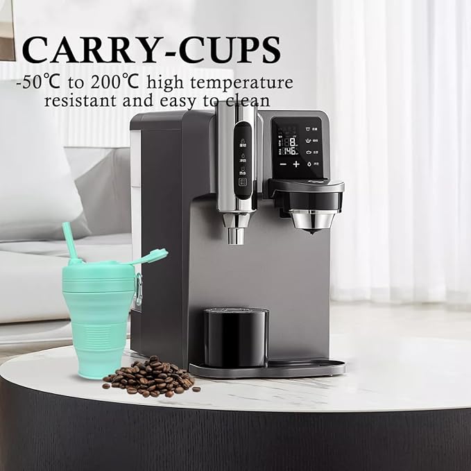 Silicone Coffee Cup with Straw lid Collapsible Cups for Traveling 20oz Lightweight Folding Water Mug for Picnic Hicking Camping Climbing