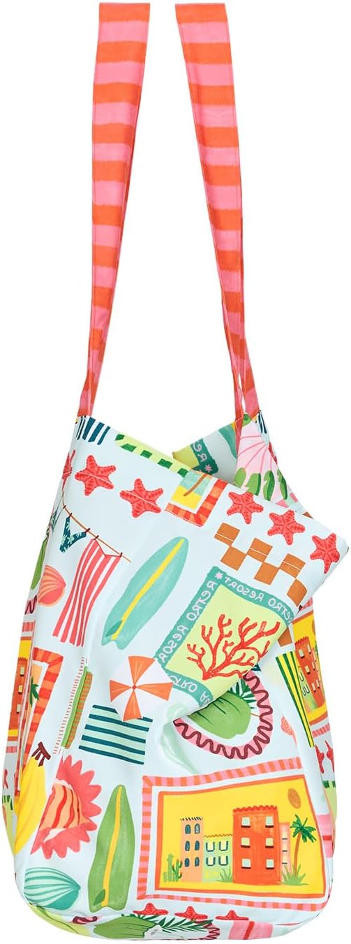 Dock & Bay Everyday Beach Tote Bag - Reusable Carrier Bag for Daily Use - Carries Up to 10kg - 100% Recycled Materials