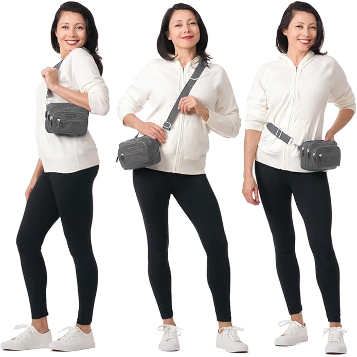 biaggi Flexmates Convertible Anti-Theft Crossbody Bag for Women | Lightweight On-The-Go Travel Organizer, RFID Blocking