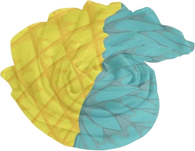 Creative Pineapple Print Beach Towel - Microfiber Quick Dry Sand Free Towels, Light Weight, Absorbent for Pool, Travel, Camping Essentials, Oversized Extra Large for Adults 79x56 in