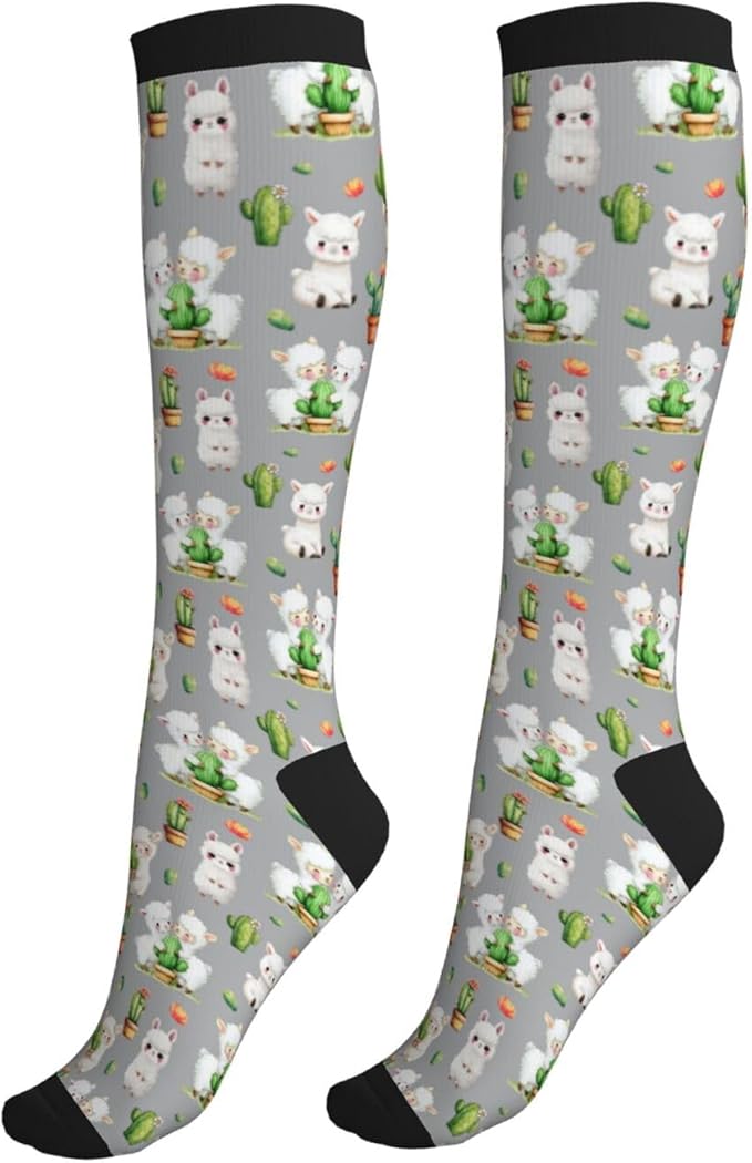 Compression Socks Knee High Circulation Support Socks For Women Men Athletic Running Work Hiking Cycling Travel