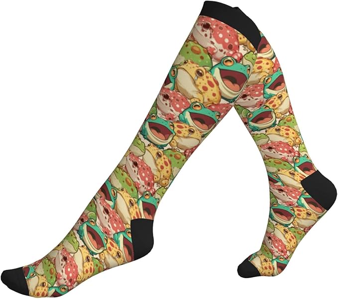 Compression Socks Knee High Circulation Support Socks For Women Men Athletic Running Work Hiking Cycling Travel