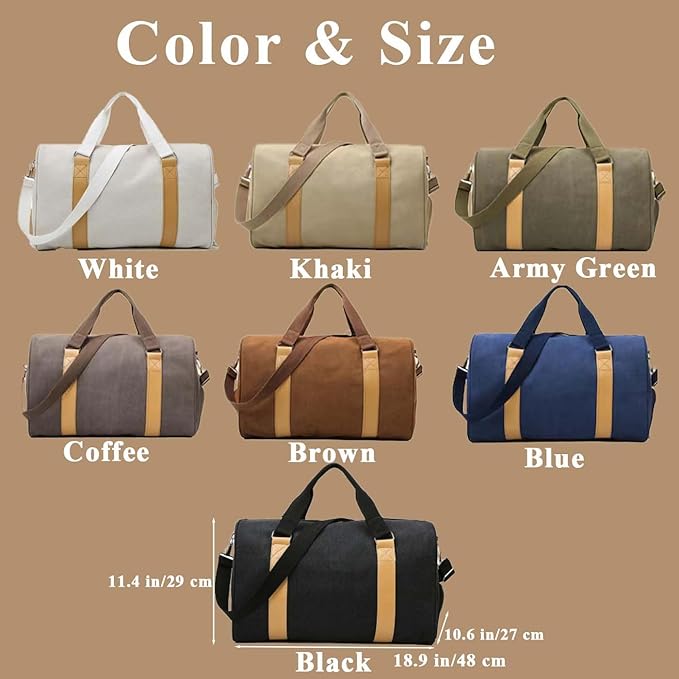 Personalized Name Duffel Bags, Custom Travel Bag for Men Waterproof Gym Tote Custom Canvas Sports Bag Ideal Wedding, Father's Day, Groomsmen Gifts (Style 2)