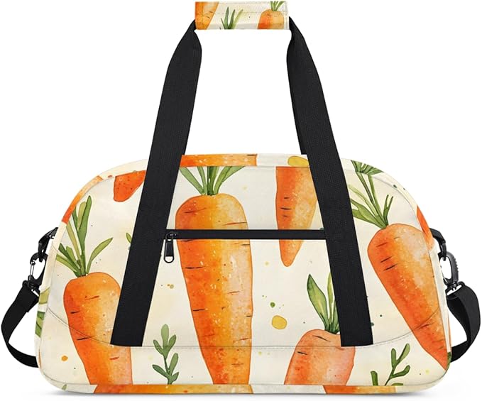 Cute Carrots Kids-Duffel-Bags Gymnastics Dance Bag Carry-On Overnight Travel Gym Lightweight Dance Sports Bags For Girls Boys Kids，