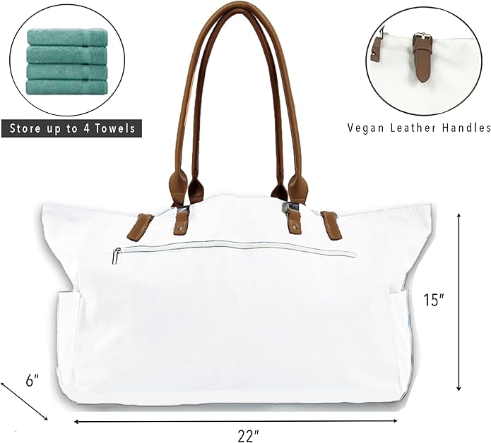Keho Waterproof Beach Bag with Pockets For Women (Sandproof)