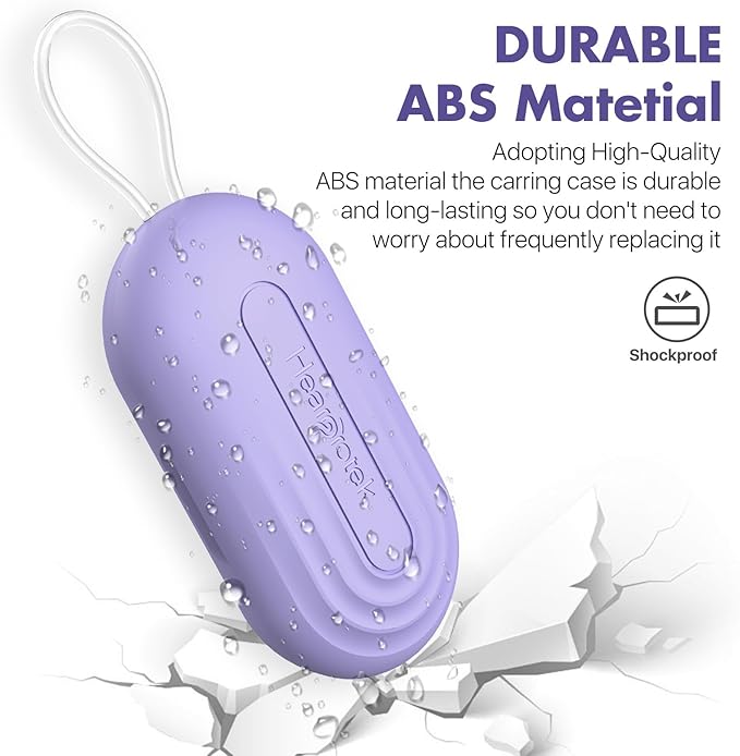 Hearprotek Earplug Cases, Portable Earplug Holder, Mini Storage Case Earbud Plug Organizer Ear Plug Case Durable Small Carrying Case for Travel, Business Trip (Purple)