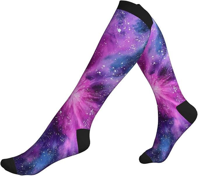 Compression Socks Knee High Circulation Support Socks For Women Men Athletic Running Work Hiking Cycling Travel
