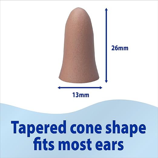 TheraCare Soft Foam Earplugs | 30 dB Noise Reduction | Slim-Fit | 50 Pairs Per Jar | Latex-Free | Sleep, Work, Travel, Recreation Uses