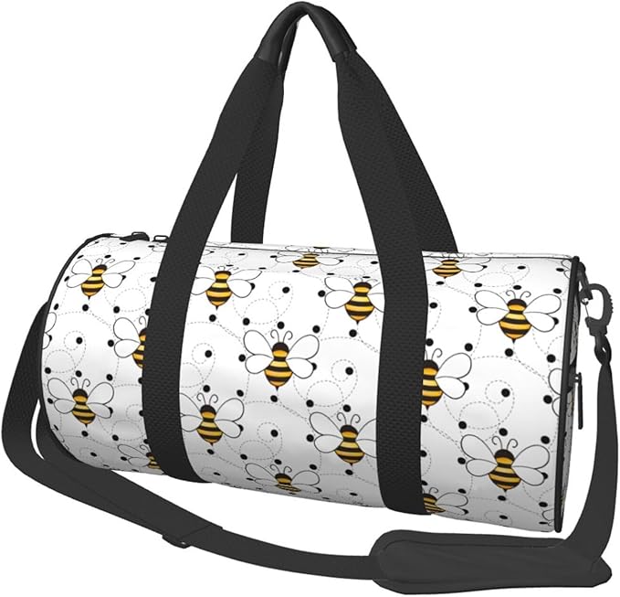 Cute Small Wasp for Duffle Bag, Waterproof Large Duffle Bag, Weekender Bag, Gym Bag, Sports Bag, Overnight Bag