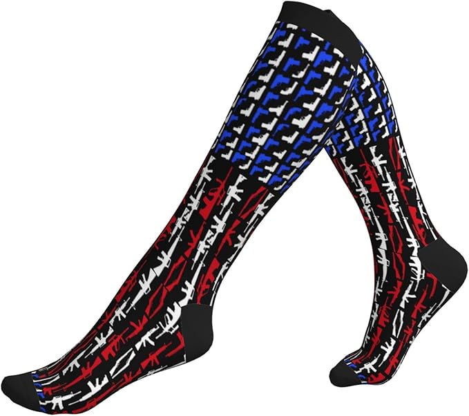 Compression Socks Knee High Circulation Support Socks For Women Men Athletic Running Work Hiking Cycling Travel