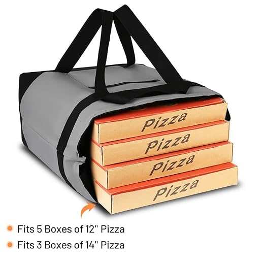 CIVJET Insulated Cooler Bag, 10PK Insulated Tote Bag for Grocery Shopping, Cooler Bags for Travel/Beach/Picnic, Pizza/Food Delivery Bag to Keep Cold/Hot (Oxford Cloth, Non-Waterproof, Grey)
