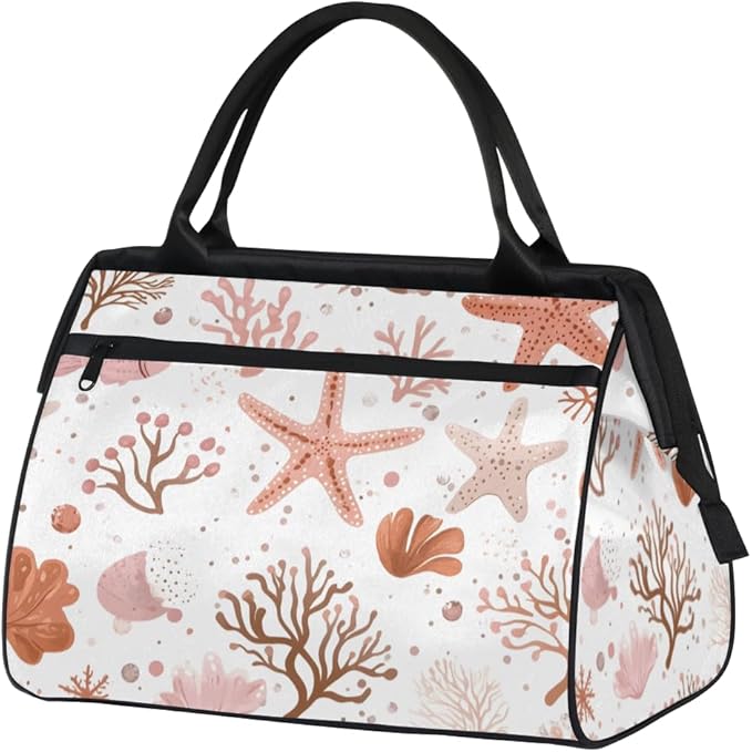 Ocean Theme Nautical Overnight Weekender Bag for Women Men Travel Duffel Bags Waterproof Luggage Carry on Sports Yoga Gym Bag