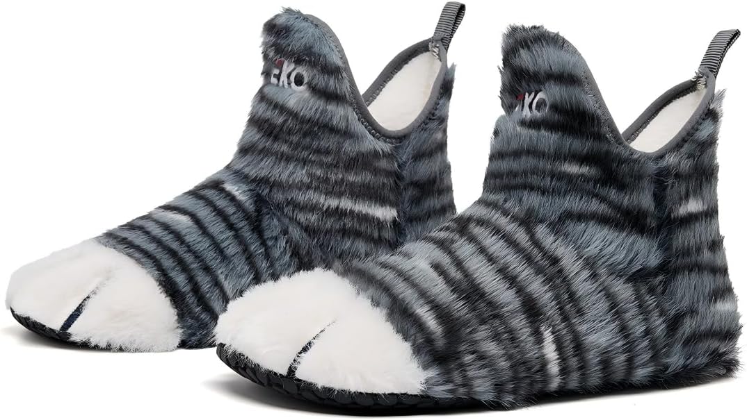 UUBARIS Bootie Slippers for Women Men Furry Warm House Sock Shoes For Indoor Outdoor Travel