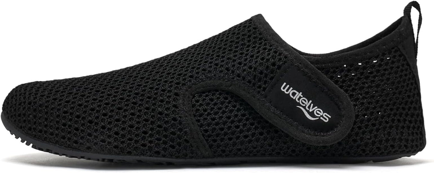 WateLves Water Shoes for Women Men Swim Beach Aqua Socks Quick Dry Barefoot House Slippers Travel Shoes with Adjustable Magic Tape for Pool Diving Boating Yoga Surf
