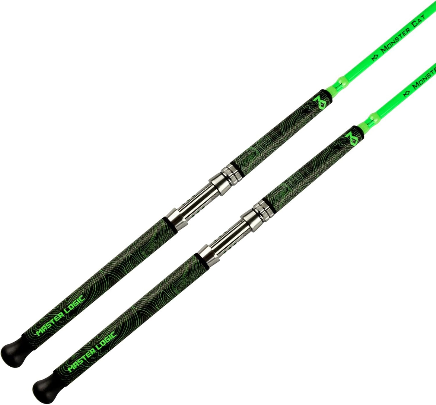 Monster Catfish Fishing Rod - 7' Medium Heavy, 1-Piece Glow in Dark Casting Rod, S-Glass & Carbon Graphite Blend, Durable EVA Foam Super Grip, Catfish Pole for Night Fishing