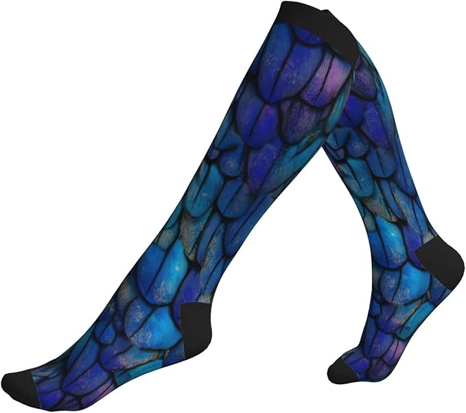 Compression Socks Knee High Circulation Support Socks For Women Men Athletic Running Work Hiking Cycling Travel