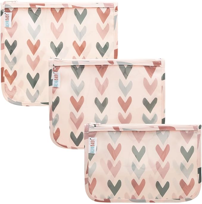 ALVA Diaper Bag Pouches | 3pcs Mess-Proof Travel Toiletry | TSA Approved Toiletry Bag | Cosmetic Makeup Bag Diaper Organizer for Baby and Mom Essentials