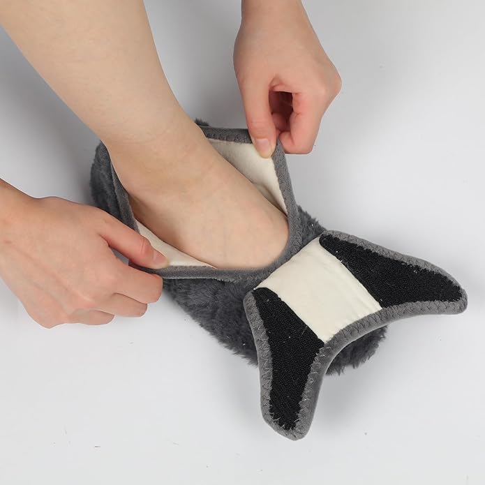 BARERUN Slippers for Women Men Wide House Diabetic Shoes for Women Men Warm Arthritis Edema Swollen Neuropathy Socks Slip on Adjustable Fuzzy Comfy Soft Womens Mens Bedroom Sliipers