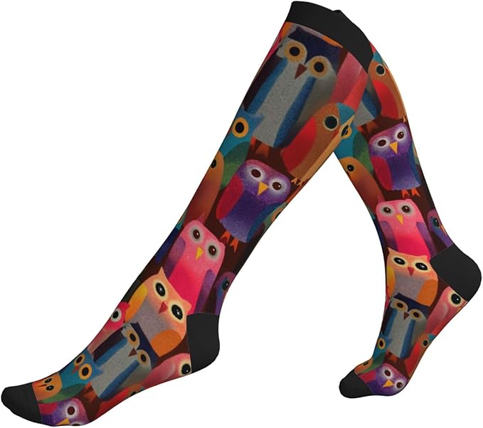 Compression Socks Knee High Circulation Support Socks For Women Men Athletic Running Work Hiking Cycling Travel