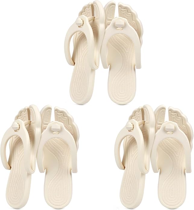 Rosoz Flip Flops for Women Men Foldable Travel Slippers Lightweight Shower Shoes Non-Slip Quick-Dry Bathroom Camp Beach Sandals