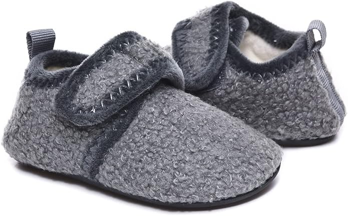 ditont Toddler Slippers Non-Slip Lightweight Comfortable Kids Indoor Grip House Home Shoes for Boys Girl