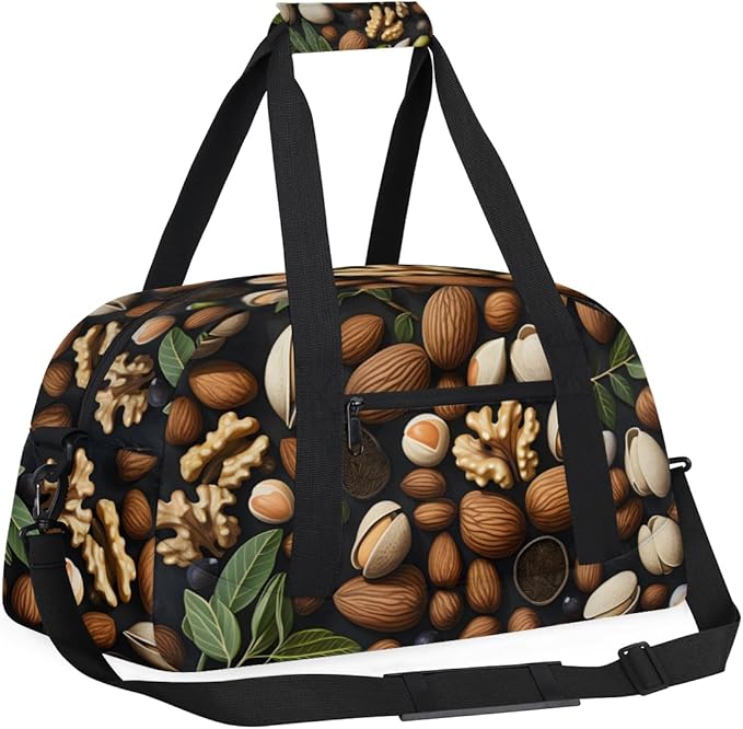 Nut Theme Kids-Duffel-Bags Gymnastics Dance Bag Carry-On Overnight Travel Gym Lightweight Dance Sports Bags For Girls Boys Kids，
