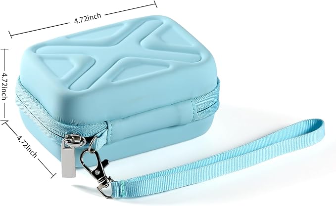 Digital Camera Case for AbergBest 21 Mega Pixels 2.7" LCD Rechargeable HD/Kodak Pixpro/Canon PowerShot ELPH 180/190/Sony DSCW800/DSCW830 Cameras, Travel Carrying Protective Case for Camera- Lightblue
