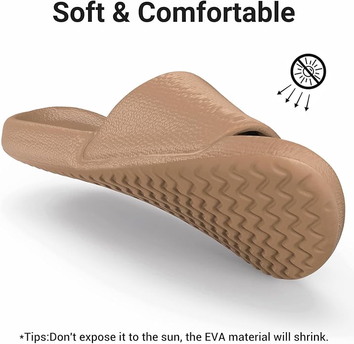 Shower Shoes for Women & Men - Non-Slip House Slippers - Cloud Comfort Slides - Quick-Dry, Arch Support - Perfect for Bathroom, Beach, Pool, Travel