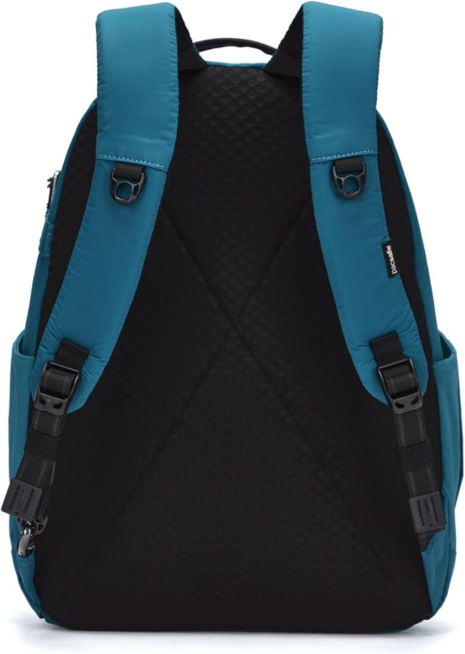 Pacsafe Metrosafe LS350 15 Liter Anti Theft Laptop Daypack/Backpack - with Padded 13" Laptop Sleeve, Tidal Teal