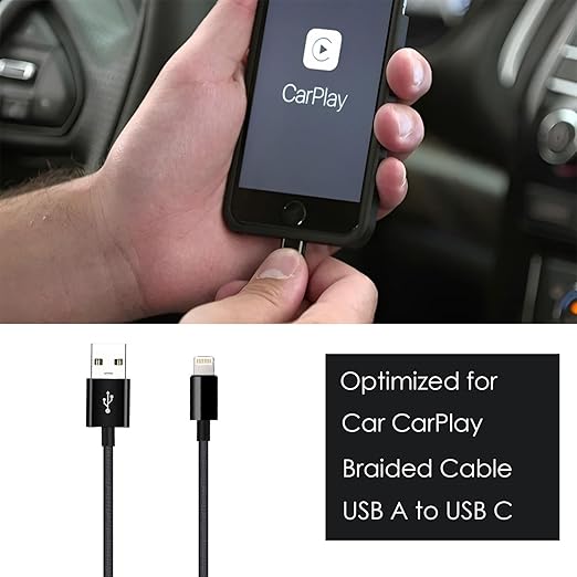 iPhone 15/16/17 Car Carplay Cable, USB A to USB C Cable for iPhone 17Air, 17E/16E, 15/16/17 Pro Max, Plus,iPad 10th Gen,iPad Pro 12.9/11, Air 5th/4th Gen,Mini 6th Gen Charger Cord,Car Charging Cable